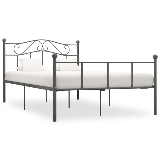 vidaXL Bed Frame Grey Metal 120x200 cm