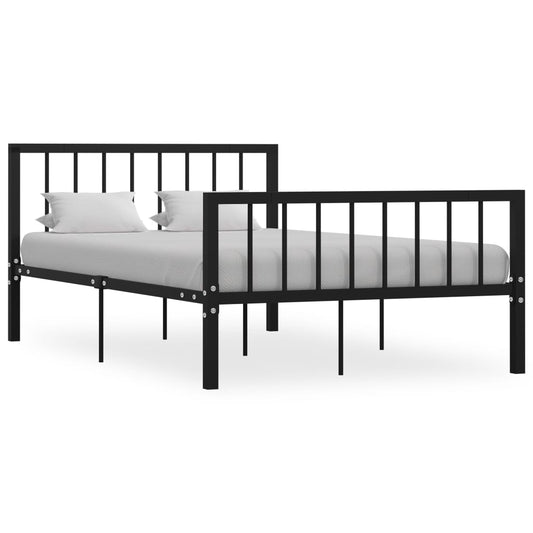 vidaXL Bed Frame Black Metal 120x200 cm