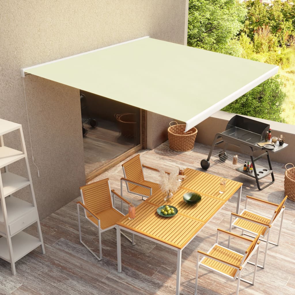 vidaXL Manual Cassette Awning 350x250 cm Cream