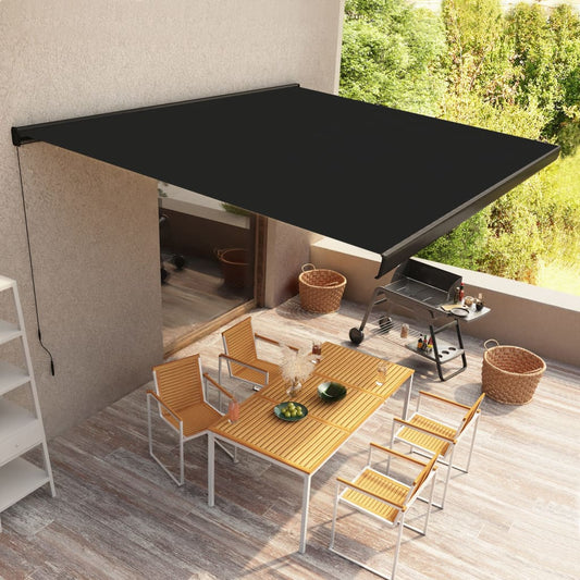 vidaXL Manual Cassette Awning 450x300 cm Anthracite