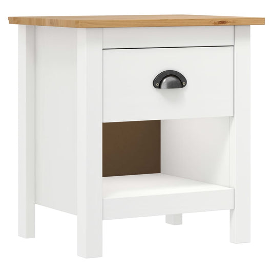 vidaXL Bedside Cabinet Hill 46x35x49.5 cm Solid Pine Wood