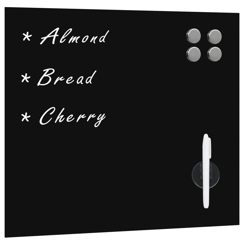 vidaXL Wall Mounted Magnetic Board Glass 40x40 cm