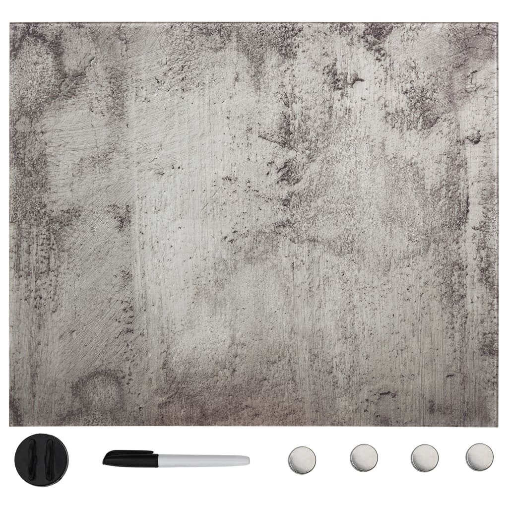 vidaXL Wall Mounted Magnetic Board Glass 60x60 cm