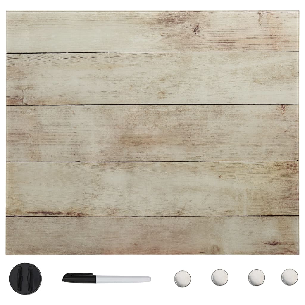 vidaXL Wall Mounted Magnetic Board Glass 40x40 cm