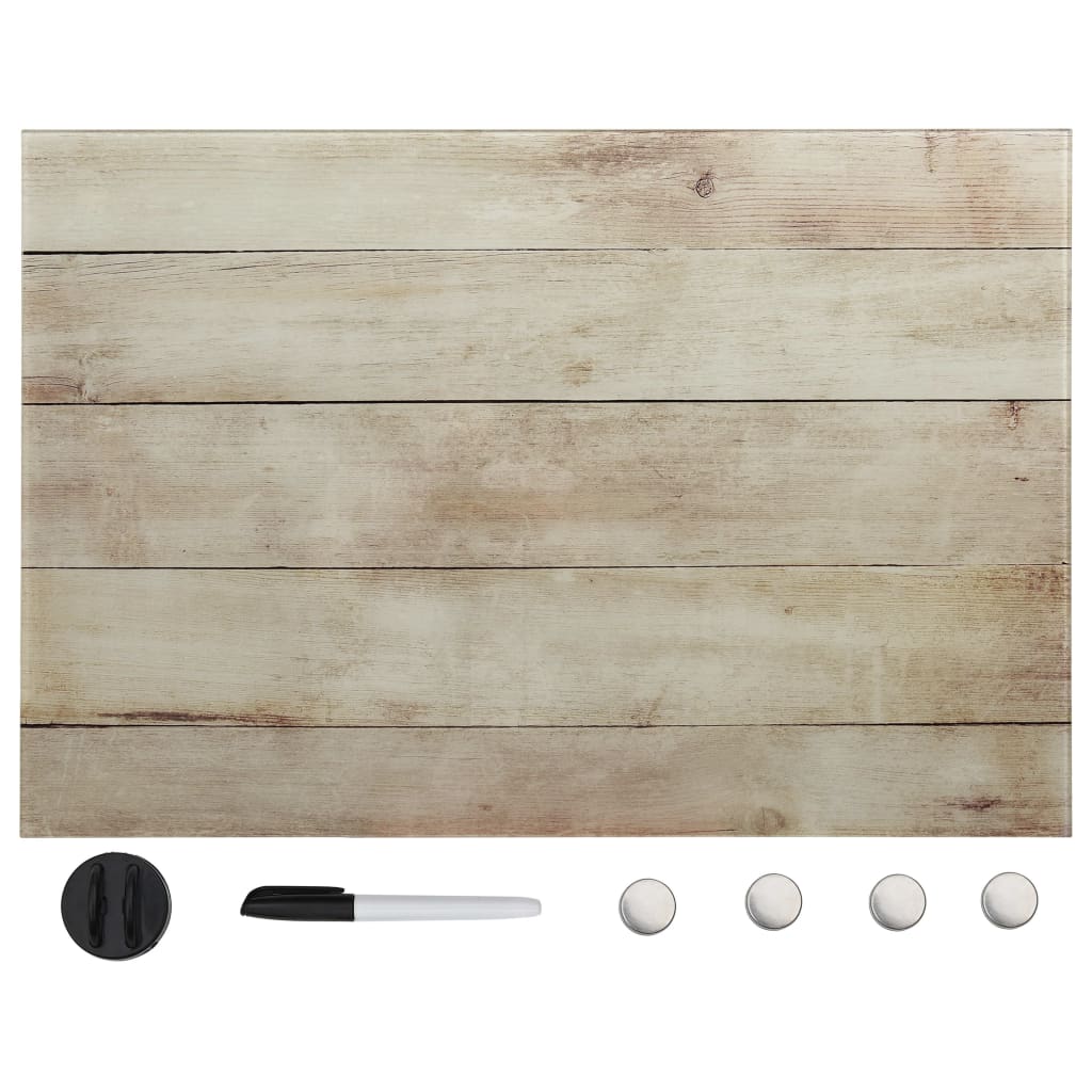 vidaXL Wall Mounted Magnetic Board Glass 60x40 cm