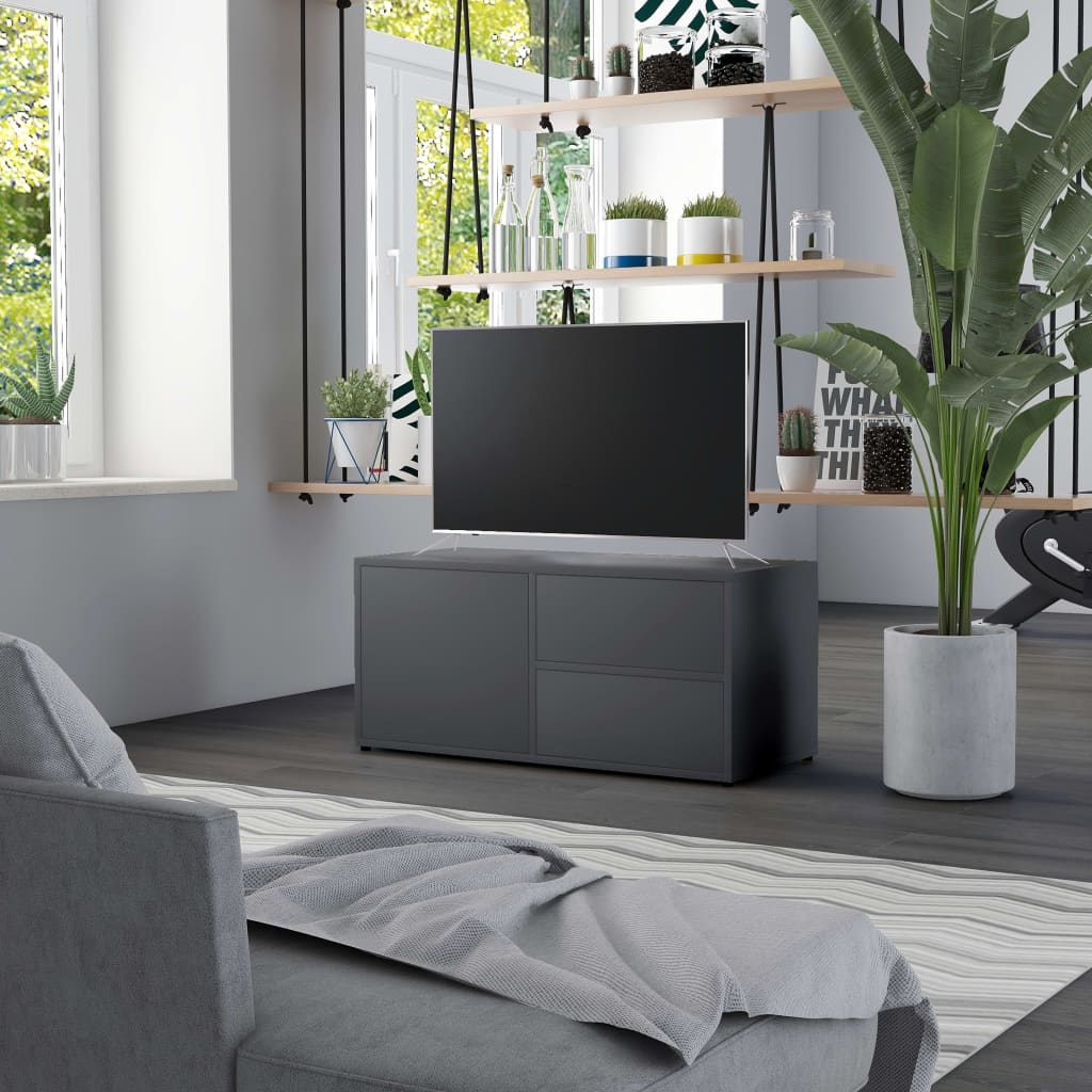 vidaXL TV Cabinet Grey 80x34x36 cm Engineered Wood