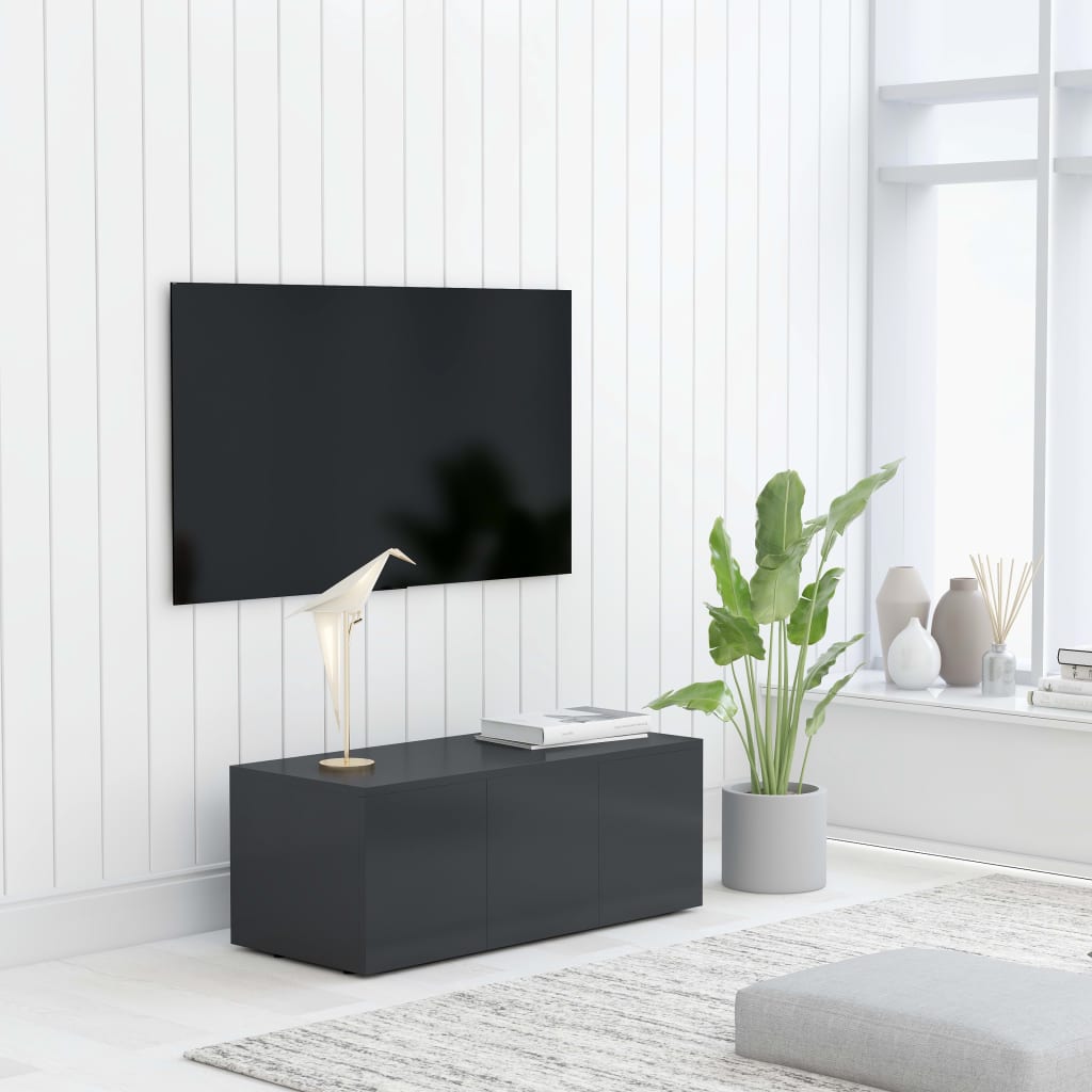 vidaXL TV Cabinet Grey 80x34x30 cm Engineered Wood