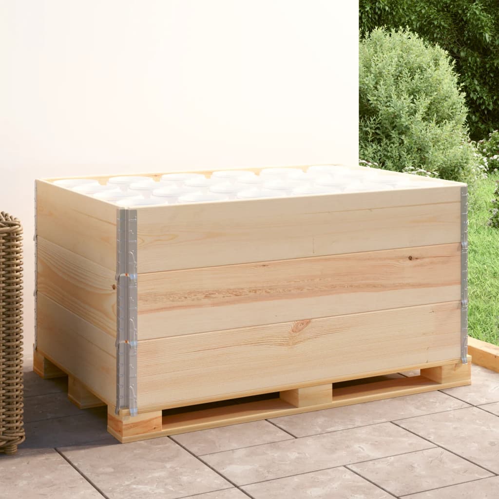 vidaXL Pallet Collars 3 pcs 80x120 cm Solid Pine Wood