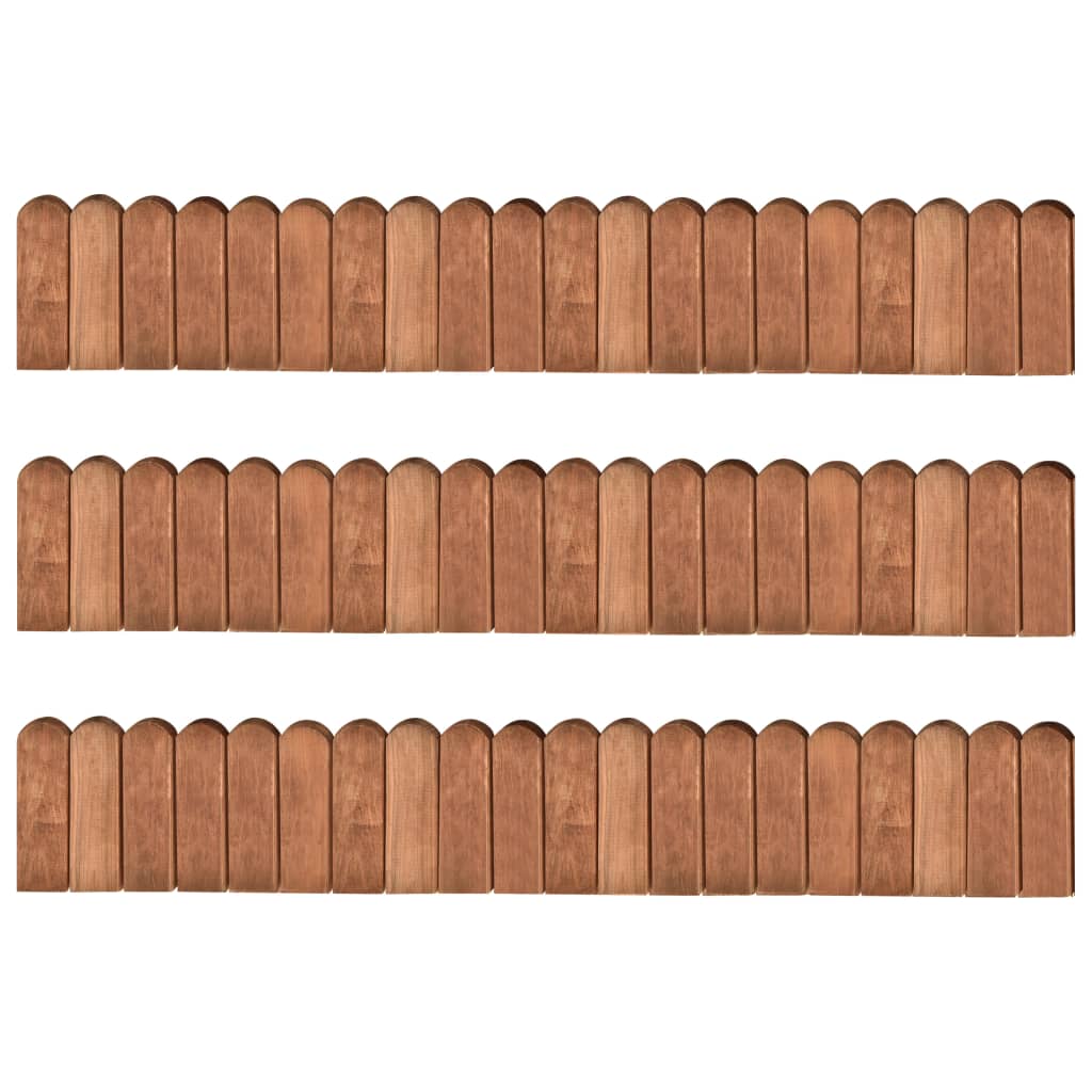 vidaXL Border Rolls 3 pcs 120 cm Impregnated Pinewood