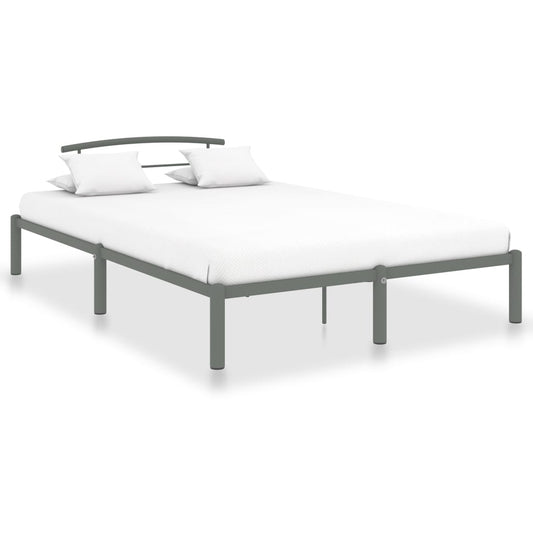 vidaXL Bed Frame Grey Metal 160x200 cm