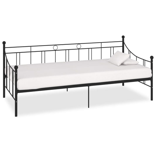 vidaXL Daybed Frame Black Metal 90x200 cm