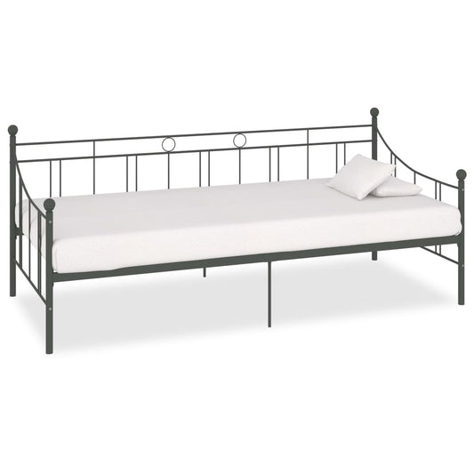 vidaXL Daybed Frame Grey Metal 90x200 cm