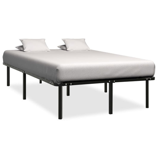 vidaXL Bed Frame Black Metal 140x200 cm