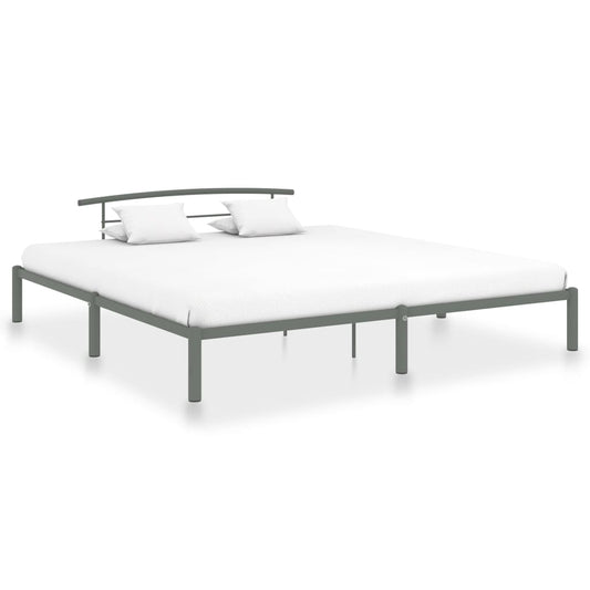 vidaXL Bed Frame Grey Metal 200x200 cm