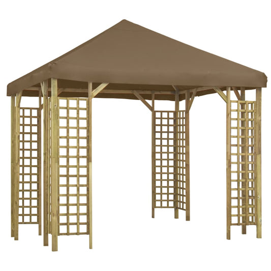vidaXL Gazebo 3x3 m Taupe