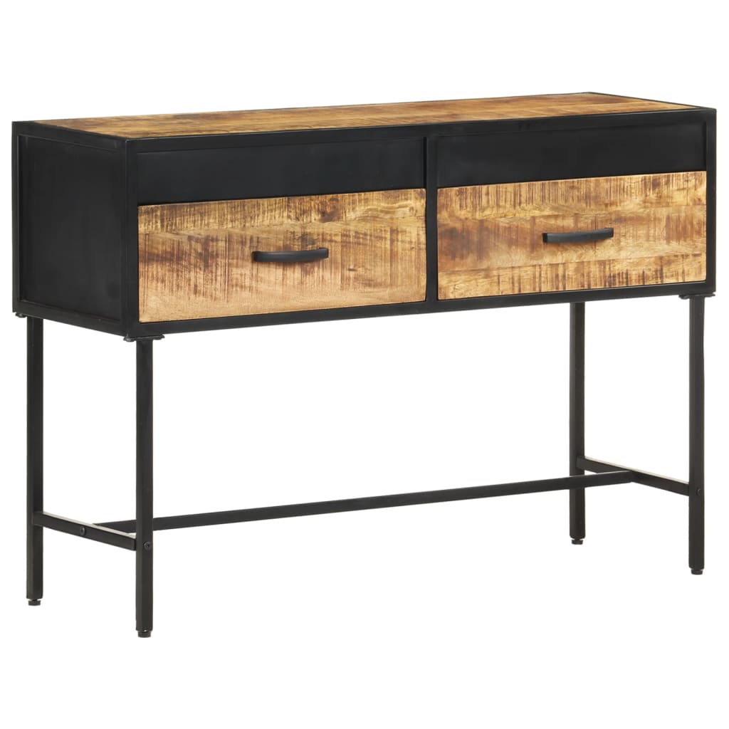 vidaXL Console Table 110x35x75 cm Rough Mango Wood