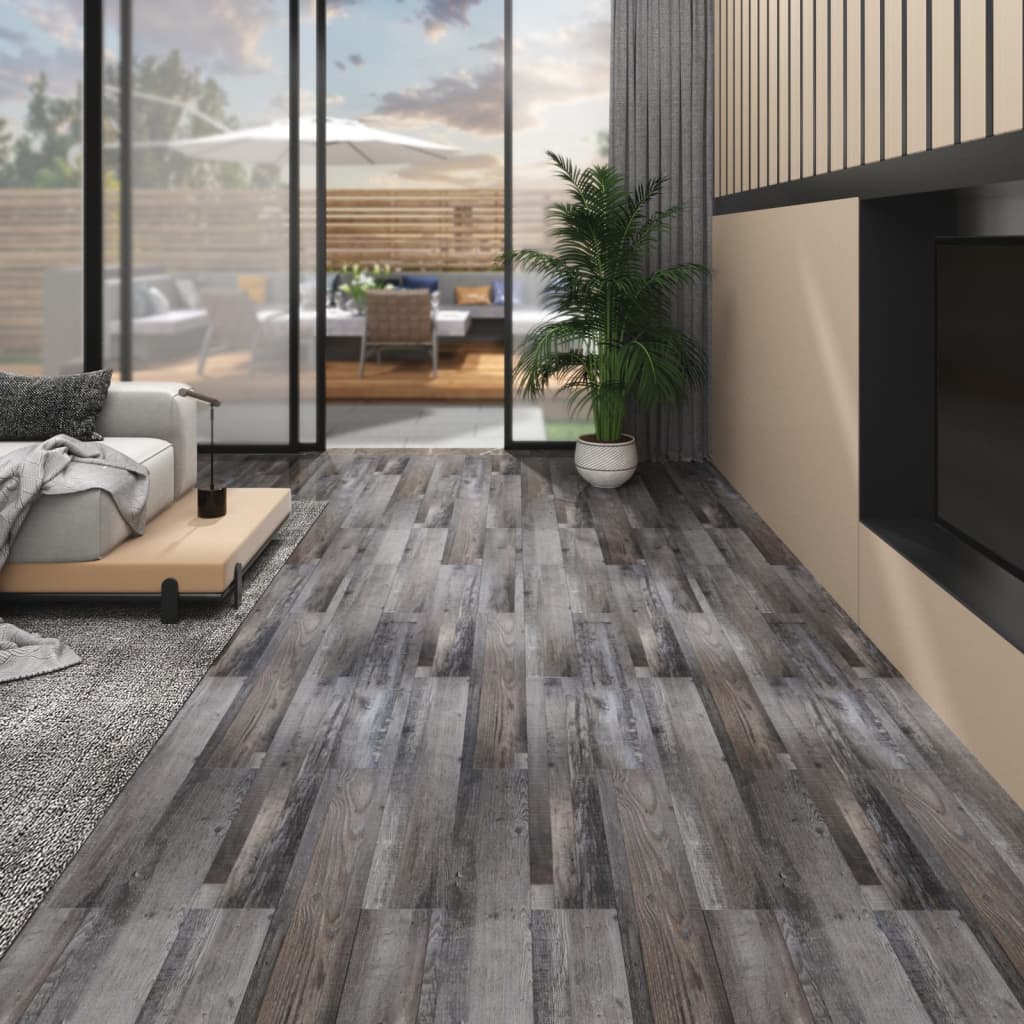 vidaXL PVC Flooring Planks 5.02 må_ 2 mm Self-adhesive Industrial Wood