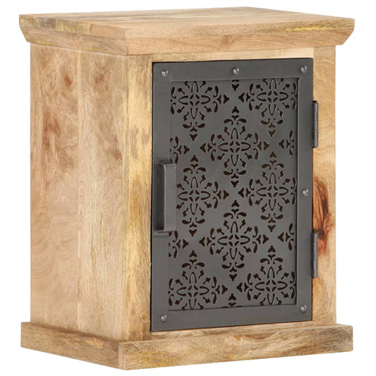 vidaXL Bedside Cabinet with Door 40x30x50 cm Solid Mango Wood