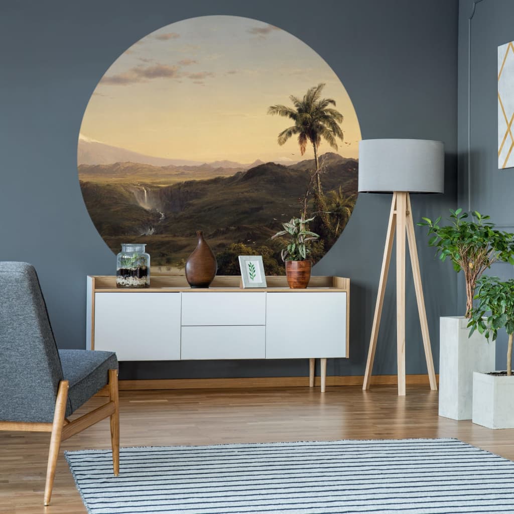 WallArt Wallpaper Circle The Americas 190 cm