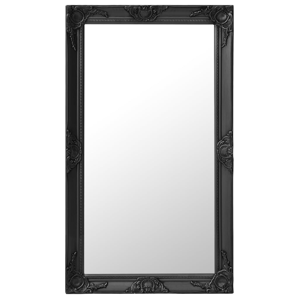 vidaXL Wall Mirror Baroque Style 60x100 cm Black