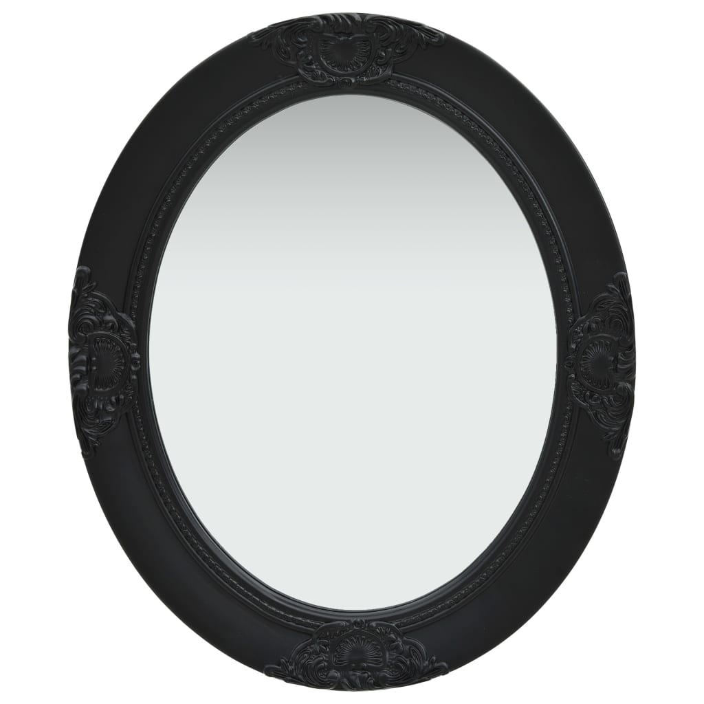 vidaXL Wall Mirror Baroque Style 50x60 cm Black