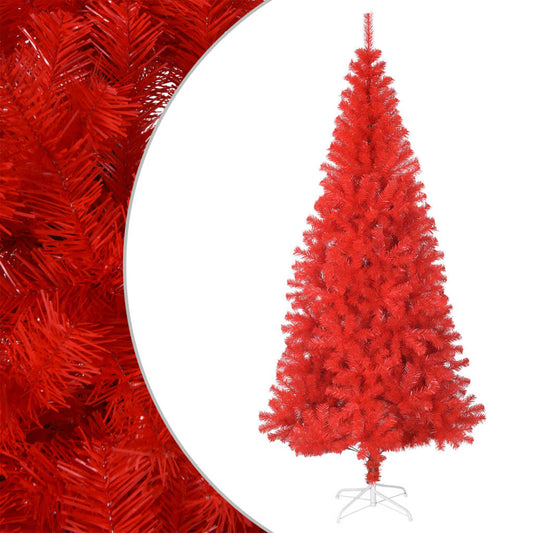 vidaXL Artificial Christmas Tree with Stand Red 210 cm PVC