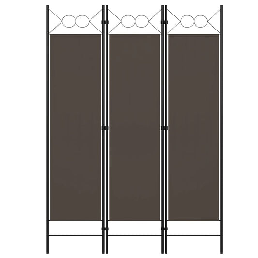 vidaXL 3-Panel Room Divider Anthracite 120x180 cm