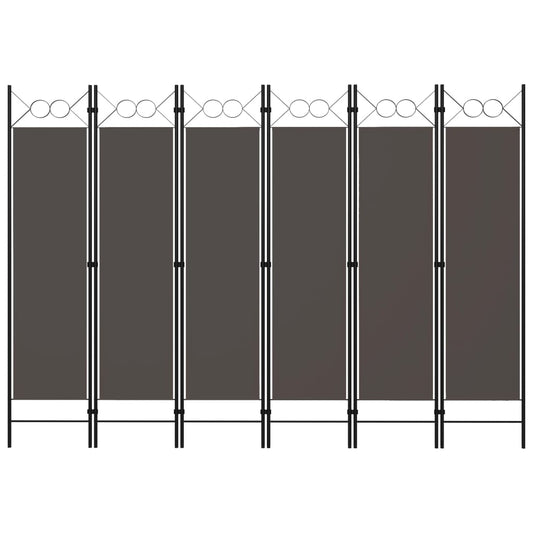 vidaXL 6-Panel Room Divider Anthracite 240x180 cm