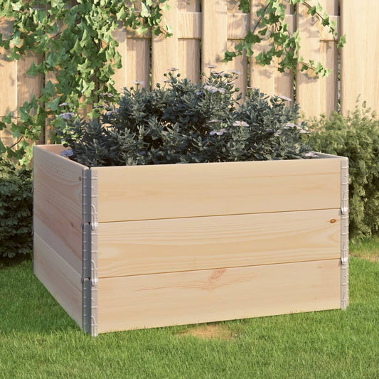 vidaXL Raised Beds 3 pcs 100x100 cm Solid Pine Wood (310057)