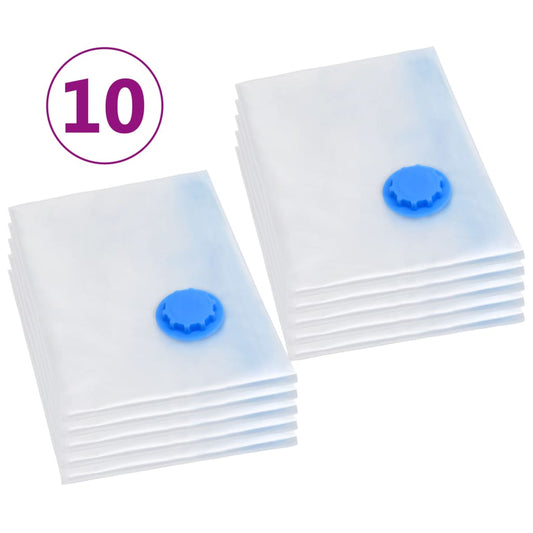 vidaXL Vacuum Travel Storage Bags Clothing Bags 120x70 cm 10 pcs
