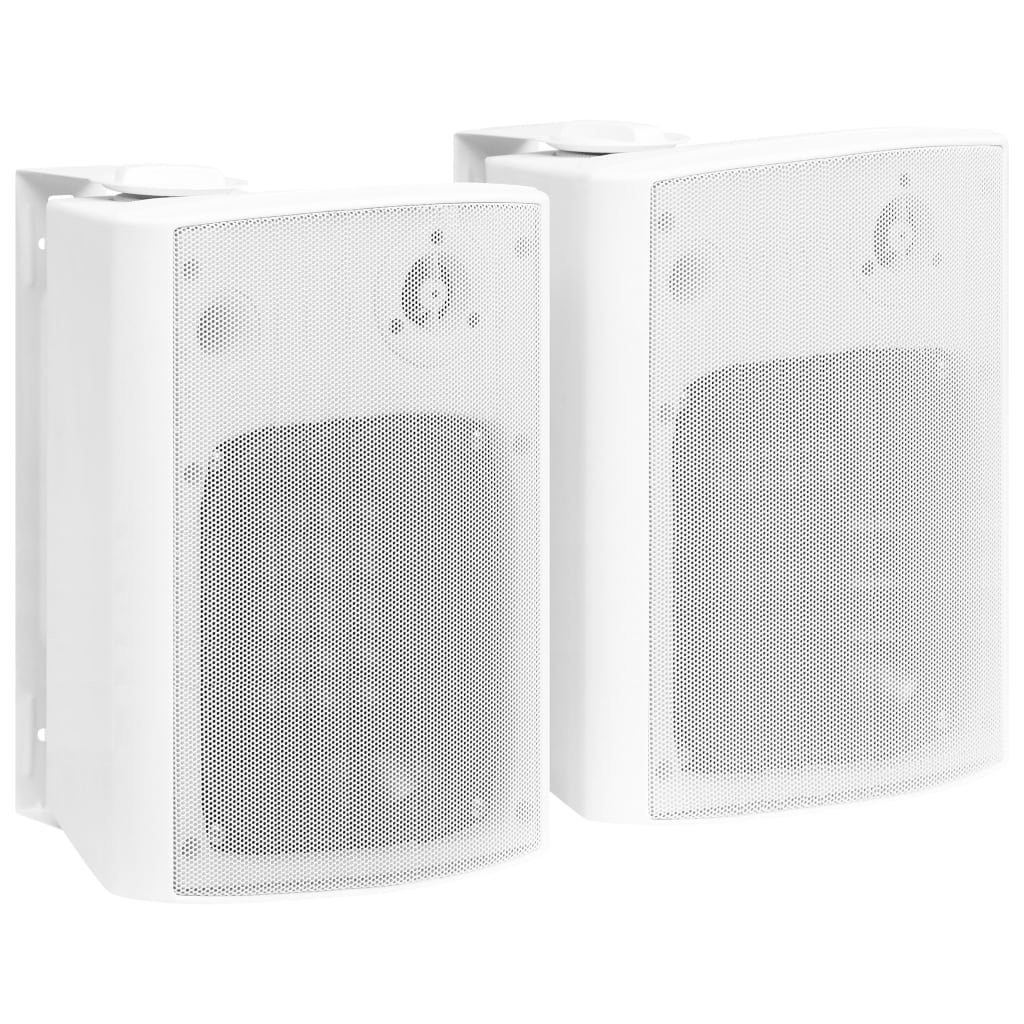 vidaXL Wall-mounted Stereo Speakers 2 pcs White Indoor Outdoor 120 W