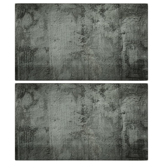 vidaXL Chopping Boards 2 pcs with Concrete Pattern Tempered Glass