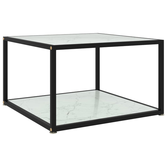 vidaXL Coffee Table White 60x60x35 cm Tempered Glass