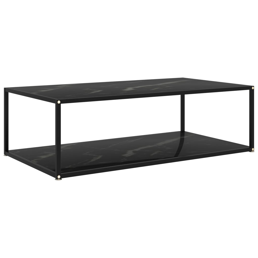 vidaXL Coffee Table Black 120x60x35 cm Tempered Glass
