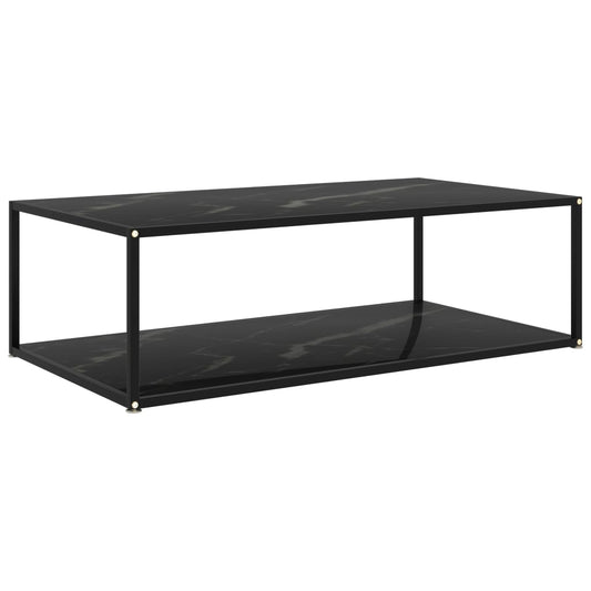 vidaXL Coffee Table Black 120x60x35 cm Tempered Glass