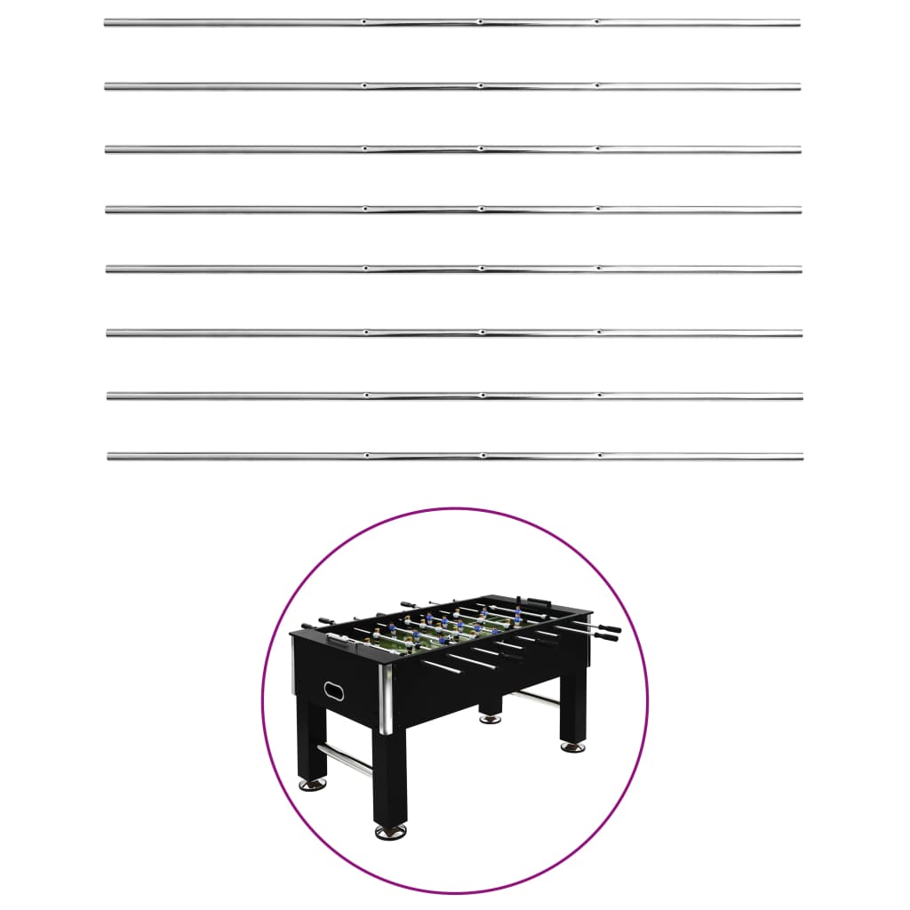 vidaXL Rods for Football Table 8 pcs 15.9 mm