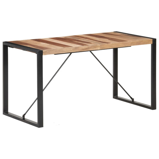 vidaXL Dining Table 140x70x75 cm Solid Wood with Sheesham Finish