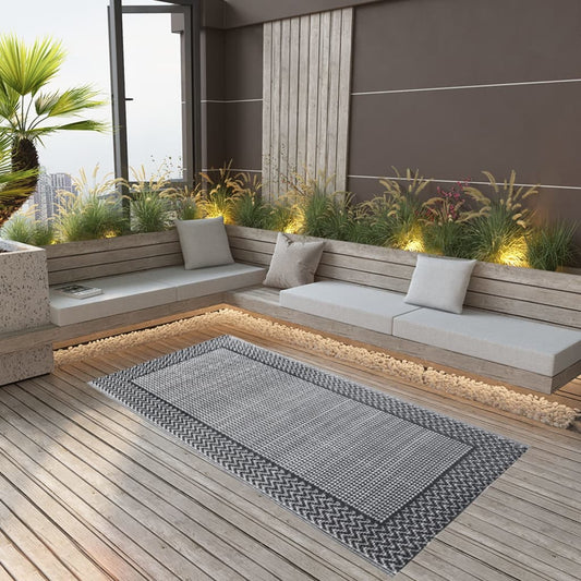 vidaXL Outdoor Carpet Grey 120x180 cm PP