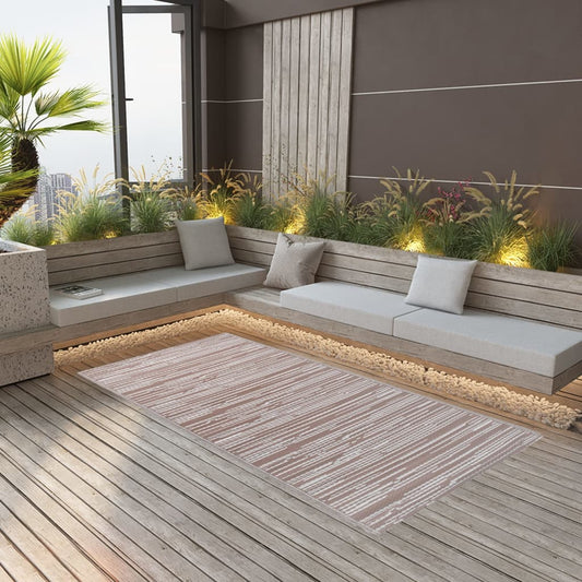 vidaXL Outdoor Carpet Brown 190x290 cm PP