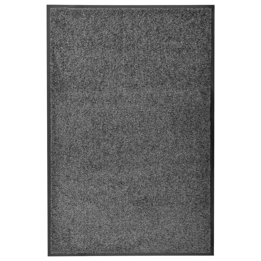 vidaXL Doormat Washable Anthracite 60x90 cm