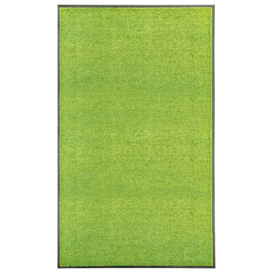 vidaXL Doormat Washable Green 90x150 cm