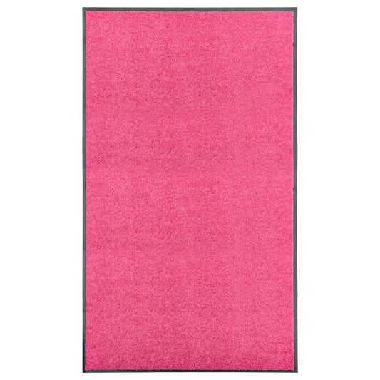 vidaXL Doormat Washable Pink 90x150 cm