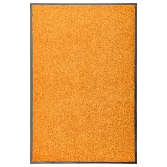 vidaXL Doormat Washable Orange 60x90 cm