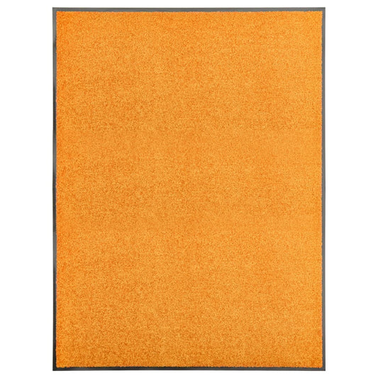 vidaXL Doormat Washable Orange 90x120 cm