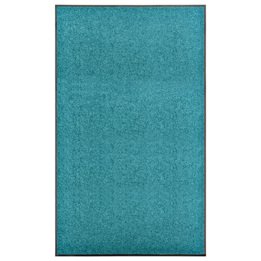 vidaXL Doormat Washable Cyan 90x150 cm