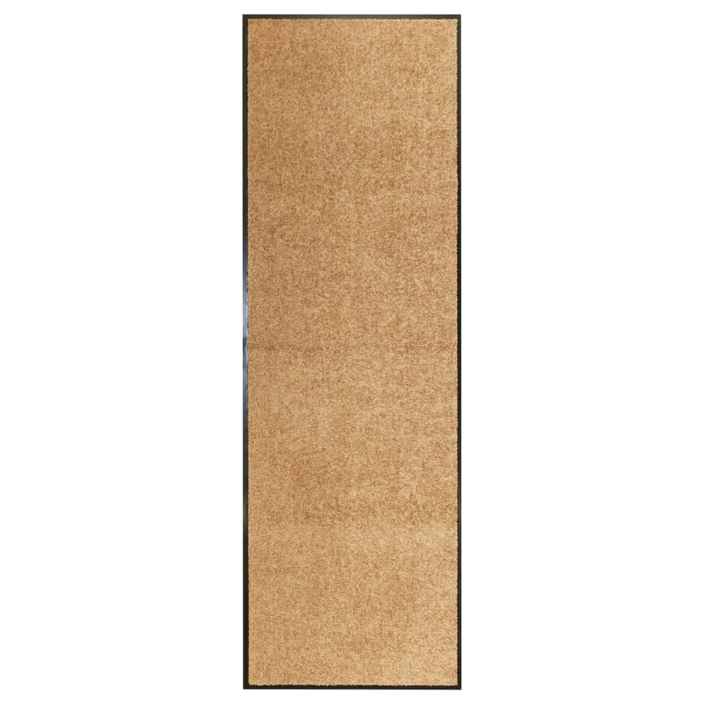 vidaXL Doormat Washable Cream 60x180 cm