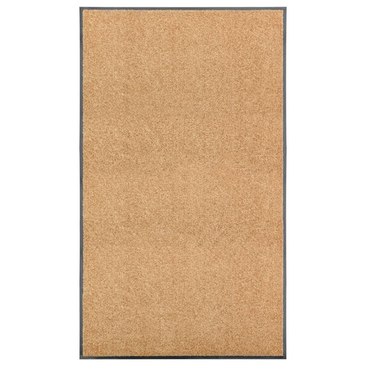 vidaXL Doormat Washable Cream 90x150 cm