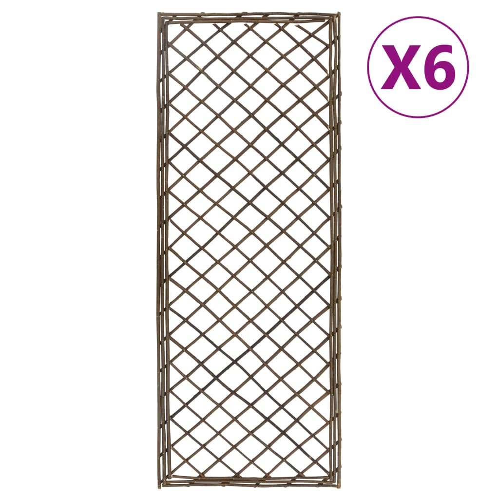 vidaXL Garden Trellises 6 pcs 30x120 cm Willow