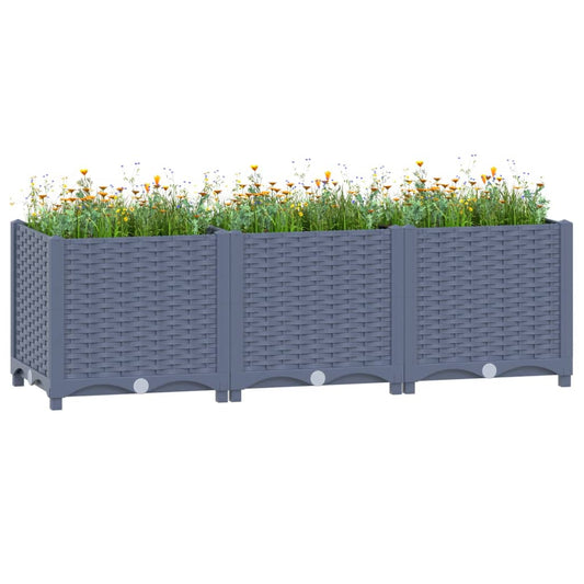 vidaXL Raised Bed 120x40x38 cm Polypropylene