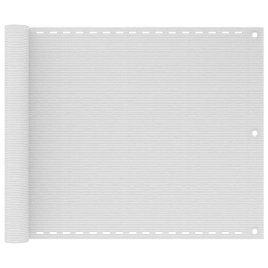 vidaXL Balcony Screen White 75x300 cm HDPE